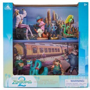 Disney Parks Zootopia 2 Judy Nick Gary Gazelle 8 pc Figurine Figure Playset NEW